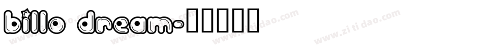 Billo Dream字体转换